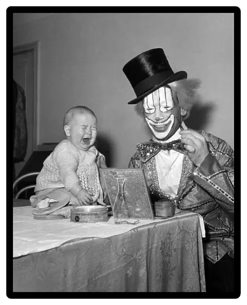 Wimpey the clown seen here with his baby daughter Rosalind