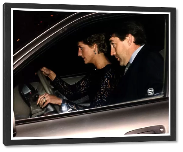 Diana, Princess of Wales, drives herself to the Brazilian Embassy in London to say