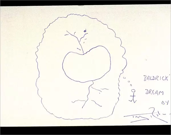 Tony Robinson doodle November 1997 up for auction to raise money for Film