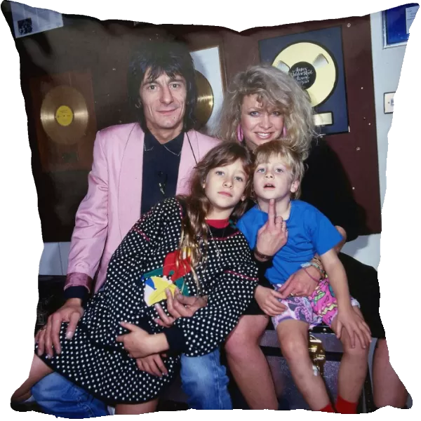 Ronnie Wood with his family October 1988