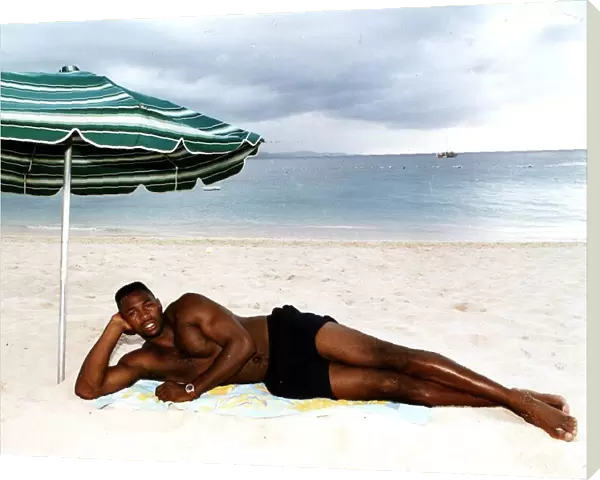 Lennox Lewis on holiday in Montego Bay Jamaica dbase