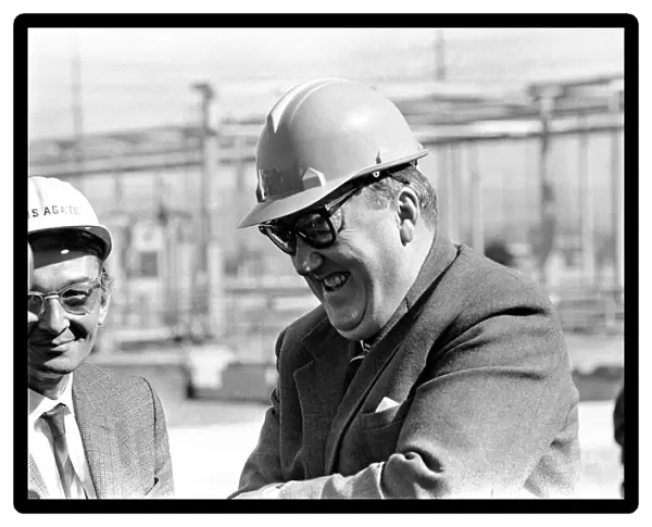 Northern Ireland Secretary Willie Whitelaw seen here during a visit to Du Pont factory in