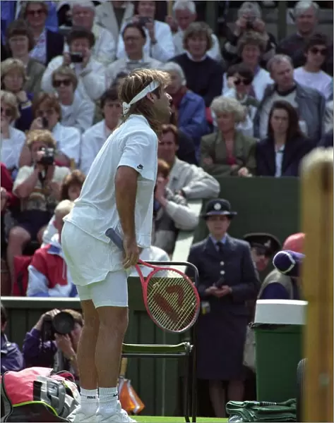 Wimbledon Tennis. Andre Agassi. June 1991 91-4091-174