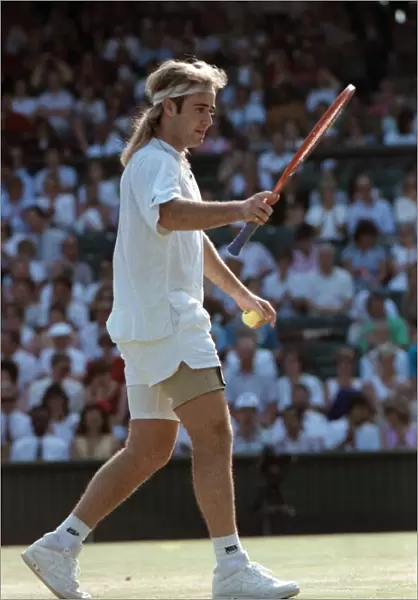 Wimbledon. Andre Agassi v. David Wheaton. July 1991 91-4353-074