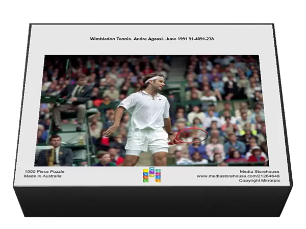Wimbledon Tennis. Andre Agassi. June 1991 91-4091-238
