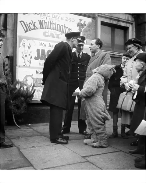 The cat from Dick Whittington seen here being interviewed by Police