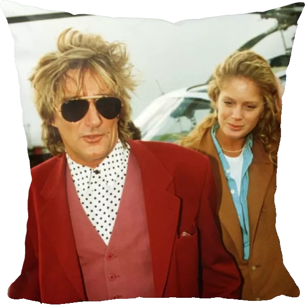 Rod Stewart Rock Singer with his wife Rachel Hunter
