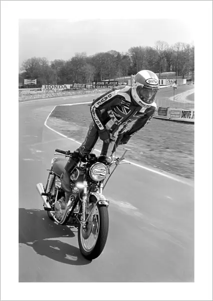 Motorbike stunt: Dave Taylor lives at Barnhurst near Bexley Kent