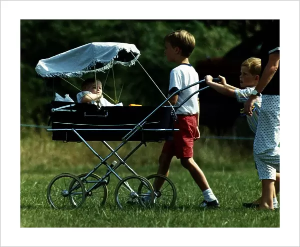 Prince William Collection 1989 Princess Beatrice is being pushed in pram by