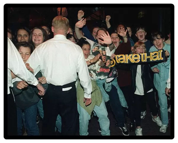 Take That fans party outside SECC Glasgow July 1994