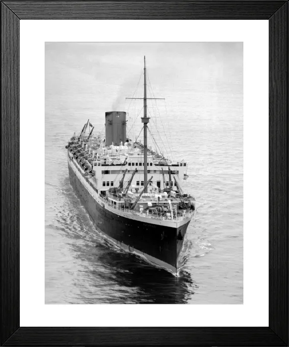 Framed Print : Print of the SS Asturias at Sea, 15th September 1953 Framed Print : Print of the SS Asturias at Sea, 15th September 1953