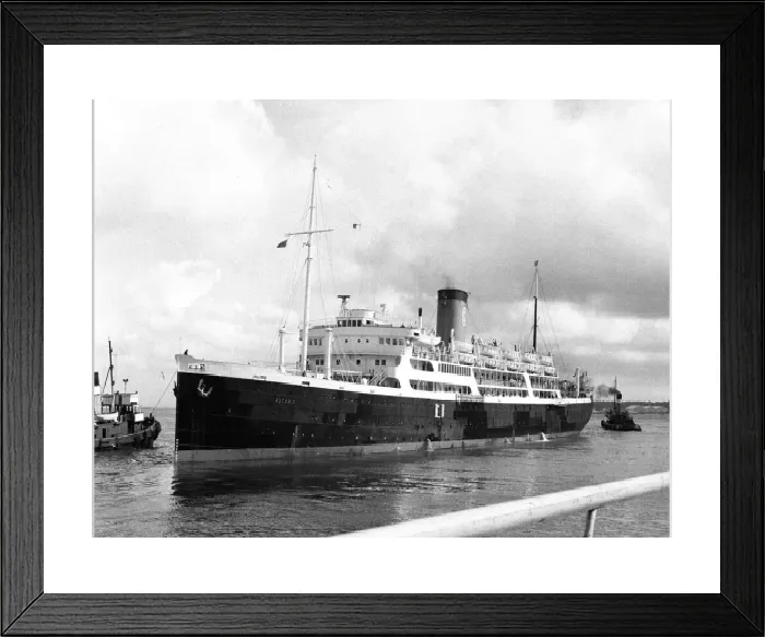 Framed Print : Cunard Line Steamship SS Ascania Print Framed Print : Cunard Line Steamship SS Ascania Print