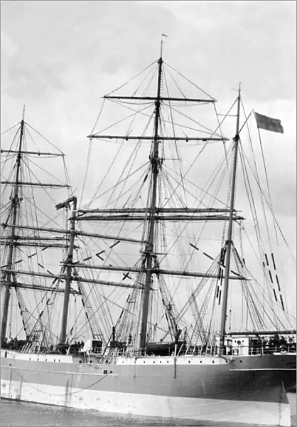 The famous four-masted Barque sailing ship Abraham Rydberg arriving at Blyth harbour for