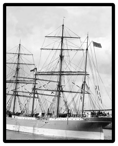 The famous four-masted Barque sailing ship Abraham Rydberg arriving at Blyth harbour for