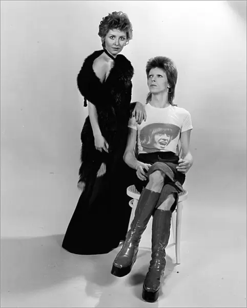 David Bowie and Lulu - December 1973 DavidBowie singers studio shot