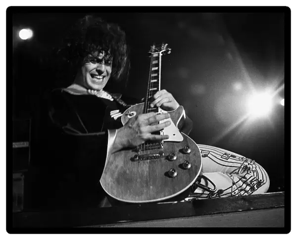 Marc Bolan pop singer on stage at Glasgow Apollo 1974 everettselected