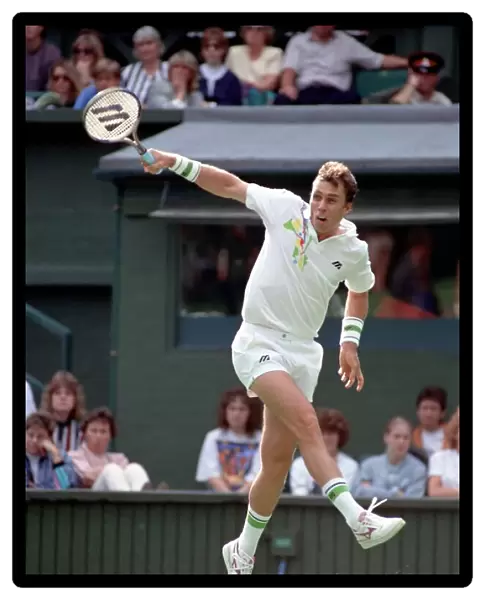 All England Lawn Tennis Championships at Wimbledon. Ivan Lendl in action against Kuhnen