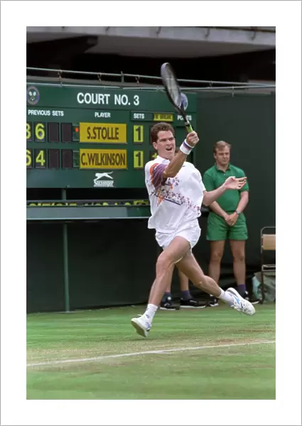 All England Lawn Tennis Championships at Wimbledon. Chris Wilkinson in action