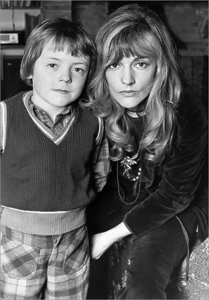 Television actress Coral Atkins pictured with her son Harry March 1974