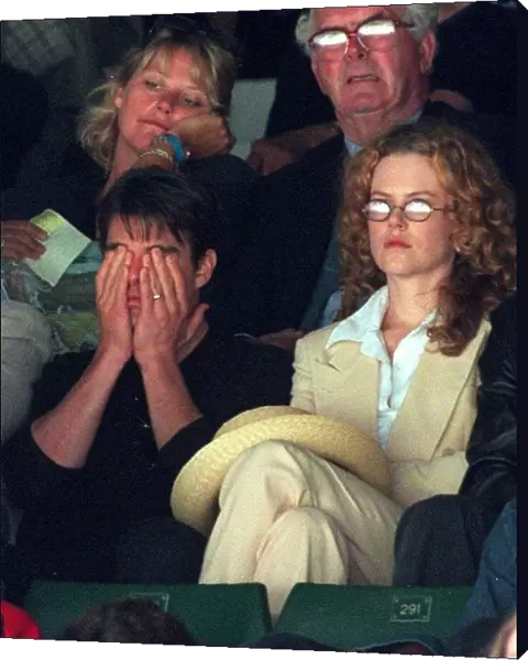 Tom Cruise with wife actress Nicole Kidman at Wimbledon tennis championships