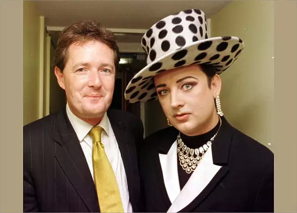 Boy George from Culture Club with Editor Piers Morgan at a Mirror party at the Labour