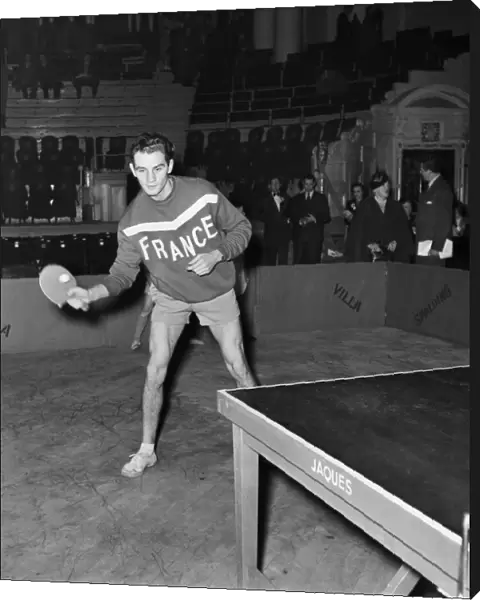 Sport: Table Tennis Championship: Michael Lamskey of France. November 1953 D6812