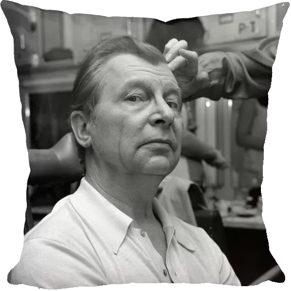 Actor Clive Dunn getting ready for his role as Lance Corporal Jones in the BBC television