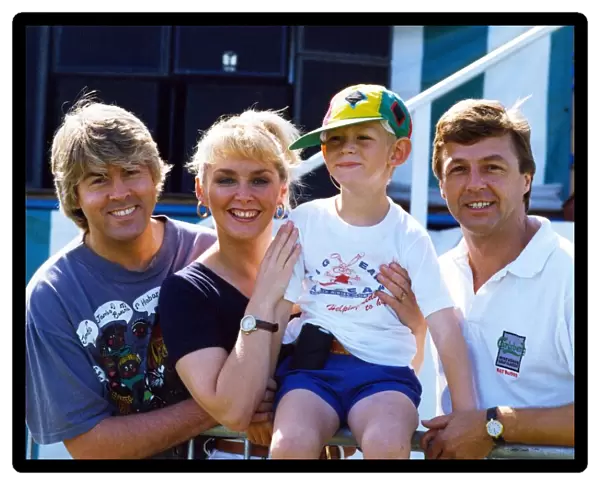 Members of Bucks Fizz - Bobby Gee, Mike Nolan and Cheryl Baker with John Henson at South