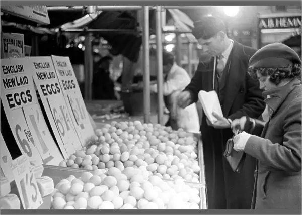 The Egg Stall on Kingston Market circa 1936 L102