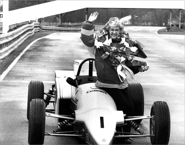 Dorothy Duggan motor racing at Oulton Park. March 1988 P005308