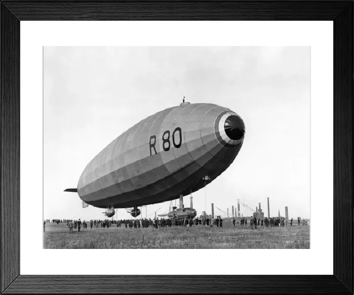 Framed Print : Launch of the Vickers R80 Airship Print Framed Print : Launch of the Vickers R80 Airship Print