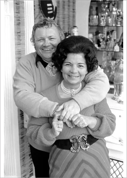 Harry Secombe and wife Myra. January 1975 75-00354