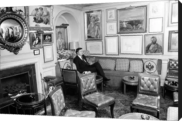 Mark Birley, owner of the famous Annabels nightclub in London, pictured at home