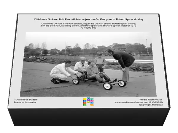 ChildrenIs Go-kart: Skid Pan officials, adjust the Go Kart prior to Robert Spicer driving