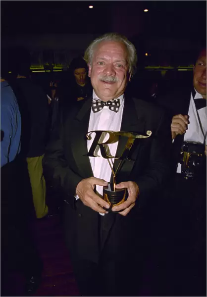 British actor David Jason at the 1998 BAFTA TV Awards with his award he received for A