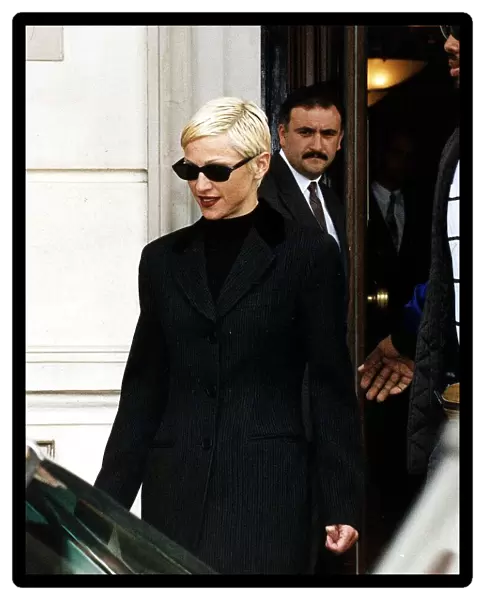Madonna Pop Singer leaving for Wembley Stadium