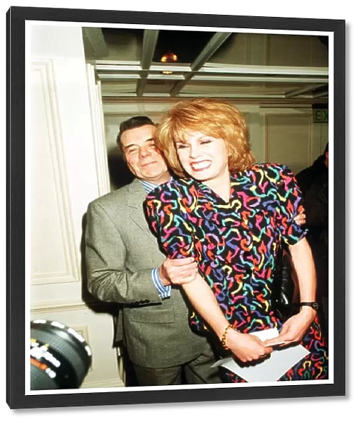 Dirk Bogarde with Joanna Lumley at the Variety Awards