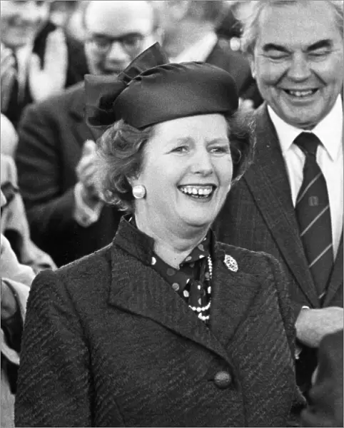 Margaret Thatcher visiting Austin and Pickersgill shipyard, Sunderland