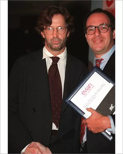 Eric Clapton at the Evian Health Awards 1995 recieves his award for Outstanding indiviual