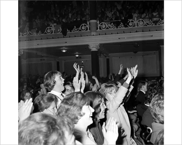The Beatles play Preston. Female fans going crazy during the performance