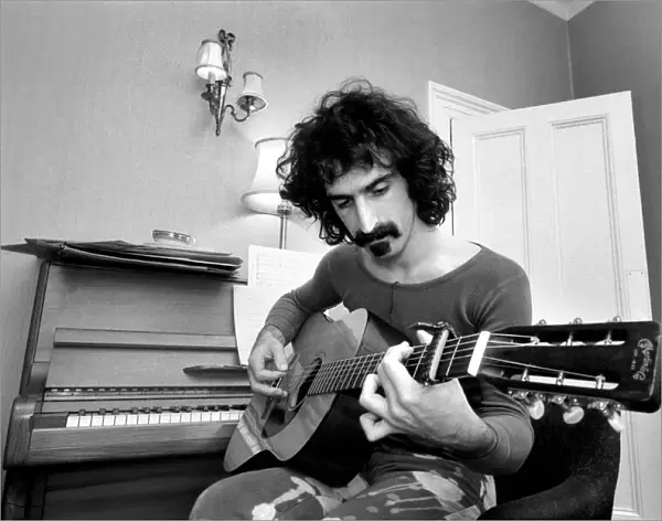 Frank Zappa Composer and musician seen here at home. January 1971 71-00141-007