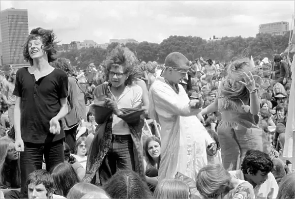 Hyde Park Pop Festival. Some of the crowd danced. July 1970 70-6854-007