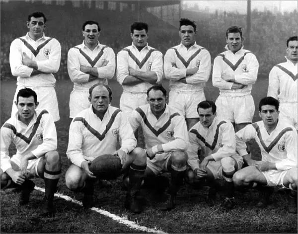 England v France: England Team Group: Left to right: D. Goodwin(Barrow); P