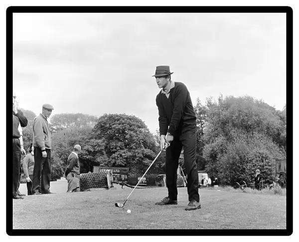 Filming the golf scene for 'Goldfinger'at Stoke Park golf course near Stoke