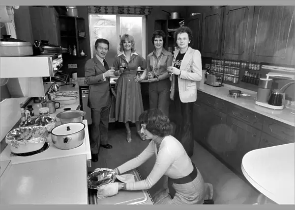 Sonia Allison the Daily Mirror cook is seen here preparing a meal for a invited group of