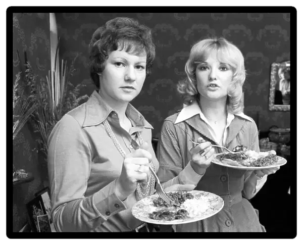 Valerie May and actress Lyn Paul. seen here at the home of Sonia Allison the Daily