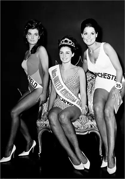 Miss UK 1966. Jennifer Lewis with runners up Jennifer Gurley and Nina Scott