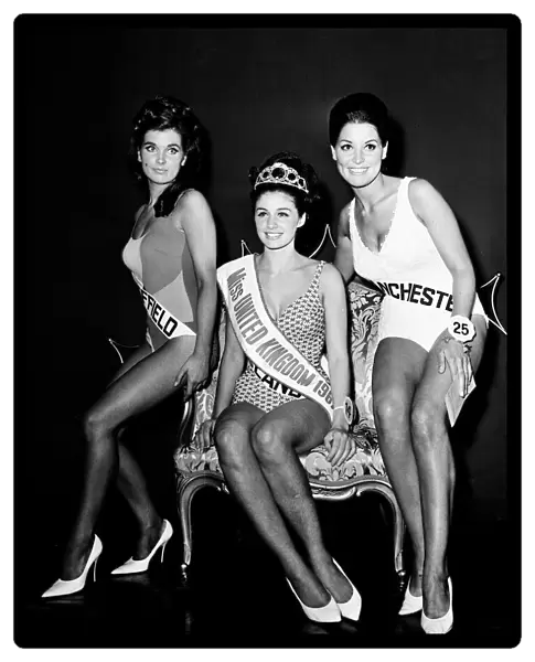 Miss UK 1966. Jennifer Lewis with runners up Jennifer Gurley and Nina Scott