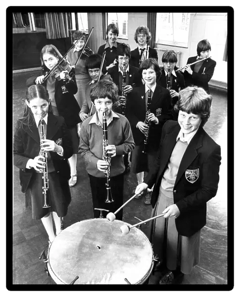 Members of a Northumberland School Orchestra in June 1981
