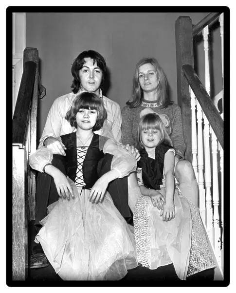 Beatles singer Paul McCartney with his new bride Linda Eastman accompanied by Linda